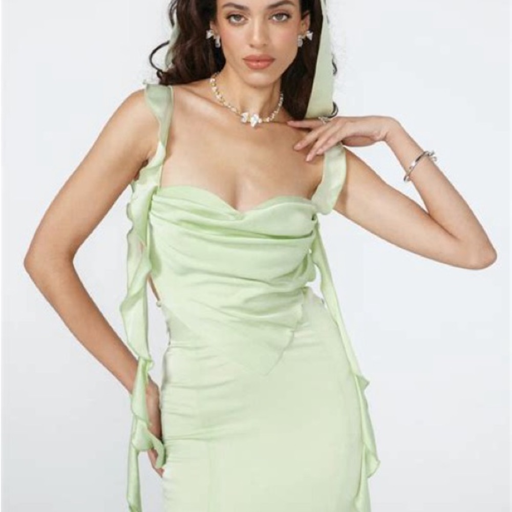 Nana Jacqueline Caroline Green Maxi Dress NWT - Picture 3 of 6